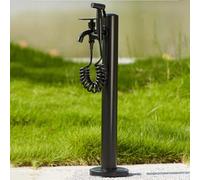 Colonna d'Acqua Verticale Cilindrica A Pavimento per Esterni, Portatubo da Giardino Autoportante in Acciaio Inox con Rubinetto, Idrante per Fontana per Arredamento Paesaggistico PE, 60cm Kit 4