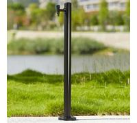 Colonna d'Acqua Verticale Cilindrica A Pavimento per Esterni, Portatubo da Giardino Autoportante in Acciaio Inox con Rubinetto, Idrante per Fontana per Arredamento Paesaggistico PE, 95cm Kit 2