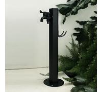 Colonna Dacqua Verticale Cilindrica da Giardino in Acciaio Inox 304 con Supporto per Tubo Flessibile, Rubinetto Antigelo per Esterni, Fontana per Irrigazione, Palo per Giardino Black B Style