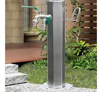 Colonna D'Acqua Verticale Cilindrica Estiva, Colonna D'Acqua Da Giardino Indipendente Con Rubinetto, Colonna D'Acqua Verticale Antigelo 304 Per Cortile, Con Supporto Per Tubo Flessibile,4points(20mm)