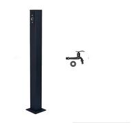 Colonna d'acqua verticale da giardino in acciaio inossidabile 304 con rubinetto in rame pieno - Fontana decorativa per fontane idranti