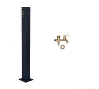 Colonna d'acqua verticale da giardino in acciaio inossidabile 304 con rubinetto in rame pieno - Fontana decorativa per fontane idranti