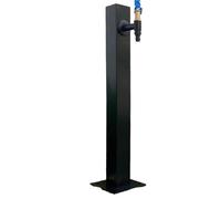 Colonna d'acqua verticale da giardino in acciaio inossidabile 304 con rubinetto resistente al gelo, supporto per tubo esterno indipendente, design a tubo quadrato per una maggiore durata e stile