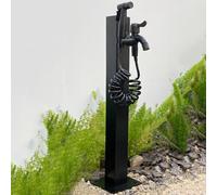 Colonna d'acqua verticale da giardino in acciaio inossidabile 304 - Distributore d'acqua per esterni a doppio rubinetto, antigelo, per patii, cortili e giardini - Resistente, antiruggine, fa