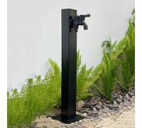 Colonna d'acqua verticale da giardino in acciaio inossidabile 304 - Distributore d'acqua per esterni a doppio rubinetto, antigelo, per patii, cortili e giardini - Resistente, antiruggine, fa