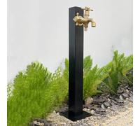 Colonna d'acqua verticale da giardino in acciaio inossidabile 304 supporto for tubo flessibile da esterno indipendente con rubinetto di bloccaggio idrante antigelo(Square Tube 2)