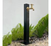 Colonna d'acqua verticale da giardino in acciaio inossidabile 304 supporto for tubo flessibile da esterno indipendente con rubinetto di bloccaggio idrante antigelo(Square Tube 1)
