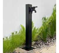 Colonna d'acqua verticale da giardino in acciaio inossidabile 304 supporto for tubo flessibile da esterno indipendente con rubinetto di bloccaggio idrante antigelo(Square Tube 4)