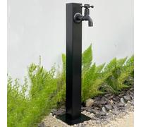 Colonna d'acqua verticale da giardino in acciaio inossidabile 304 supporto for tubo flessibile da esterno indipendente con rubinetto di bloccaggio idrante antigelo(Square Tube 5)