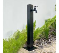 Colonna d'acqua verticale da giardino in acciaio inossidabile 304 supporto for tubo flessibile da esterno indipendente con rubinetto di bloccaggio idrante antigelo(Square Tube 3)