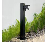 Colonna d'acqua verticale da giardino in acciaio inossidabile 304, supporto per tubo autoportante con rubinetto di bloccaggio, dispenser d'acqua antigelo per esterni per irrigazione e paesaggio