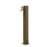 Colonna D'acqua Verticale For Esterni Con Rubinetto In Rame, Base Quadrata In Acciaio Inossidabile 304, Fontana Decorativa Con Rubinetto Antico For Cortile Di Fattoria Da Giardino(Handwheel,95cm)