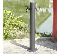 Colonna d'acqua verticale in acciaio inossidabile 304 per giardino resistente al gelo e a prova di crepe, rubinetto a terra per fontana esterna durevole ed elegante fontana