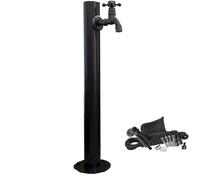 Colonna d'acqua verticale in acciaio inossidabile 304 Supporto per tubo flessibile autoportante con rubinetto antigelo Fontana decorativa per esterni per irrigazione e lavaggio