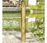 Colonna d'Acqua Verticale per Giardino - Rubinetto Esterno Impermeabile, Resistente al Gelo, Montaggio a Pavimento, Design a Doppio Rubinetto 98x10,5 cm per un'irrigazion