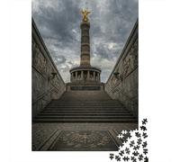 Colonna della Vittoria di BerlinooPuzzle Fai Da Te 1000 Pezzi Cartone Spesso Landmark Germania Divertimento Giorni Pioggia Coppie, Legame Familiare, Regalo Compleanno 38x26cm/1000pcs