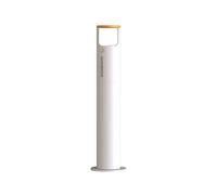 Colonna di cenere Cilindro verticale for sigarette for esterni Distretti commerciali Acciaio inossidabile Resistente alla pioggia(White)