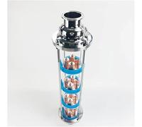 Colonna di Lenti di Distillazione, Colonna di Lenti di Distillazione da 3 "con Set di Piastre A Bolle di Rame da 5 Pezzi, Vetro Spia Tri-clamp Union in Acciaio Inossidabile 304 Nuovo Ti, Set 4