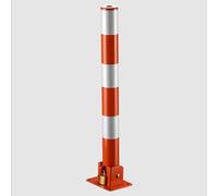colonna di sicurezza, Barriera di parcheggio pieghevole con lucchetto, 23,6" ripiegabile, ostacolo in metallo pesante strisce avvertimento(1 Pcs)