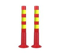 Colonna di sicurezza con strisce riflettenti, for segnalazione pericolo, controllo del traffico, della folla, parcheggio(Yellow 2pcs)