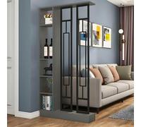 Colonna divisoria per ingresso da pavimento a soffitto, paravento per la privacy con scomparti di stoccaggio, divisorio indipendente con scaffali per il soggiorno, adatto per corridoi, studi, ecc.(Gra