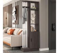 Colonna Divisoria Per Ingresso Dal Pavimento Al Soffitto, Divisorio Indipendente Con Ripiani, Facile Da Montare, Per Il Soggiorno, Adatto Per Corridoi, Studi, Ecc(White D,60cm/23.6in)