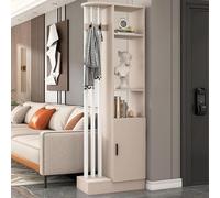 Colonna Divisoria Per Ingresso Dal Pavimento Al Soffitto, Divisorio Indipendente Con Ripiani, Facile Da Montare, Per Il Soggiorno, Adatto Per Corridoi, Studi, Ecc(White C,60cm/23.6in)