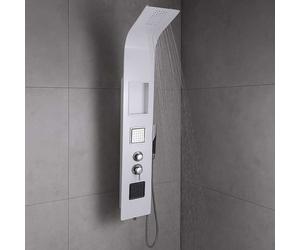 Colonna Doccia 017 Alluminio 3 Funzioni 2 Bocchette Idro Lombari White