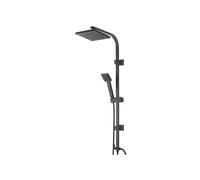 COLONNA DOCCIA ACCIAIO NERO H.93cm + SOFFIONE 19x19cm DOCCETTA E LACCIO FERIDRAS