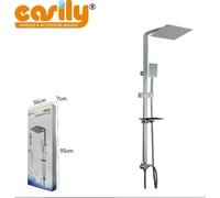 COLONNA DOCCIA ASTA SALISCENDI SOFFIONE FISSO DOCCETTA CROMATA