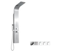 Colonna Doccia Attrezzata Jungle in Acciaio Inox Con Cascata Ix Box Shower - CONFEZIONE: 1 pz., Finitura: Spazzolato