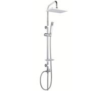 Colonna Doccia Attrezzata Ottone Cromato Beach Ix Box Shower - CONFEZIONE: 1 pz., Materiale STAFFE: Staffe a muro in ABS