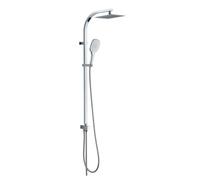 Colonna Doccia Attrezzata Sky Acciaio Inox Cromato Soffione Quadro Doccetta - : , CONFEZIONE: 1 pz.