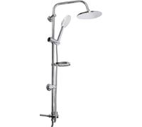 Colonna doccia bagno saliscendi con soffione tondo e doccetta portasapone 98 cm