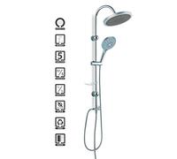COLONNA DOCCIA BARRA SET SOFFIONE E DOCCETTA CROMO BAGNO VENUS
