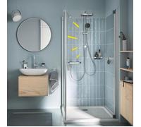 Colonna doccia con deviatore manuale - Risparmio idrico - GROHE Vitalio Comfort 250 - Cromo - 26698001