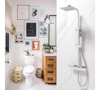 Colonna doccia con miscelatore termostatico soffione acciaio inox rubinetto40mm