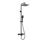 Colonna doccia con miscelatore vasca termostatico Idrostile nero 250x250 mm Nero