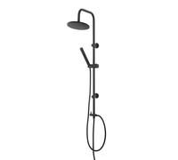 Colonna Doccia Con Soffione in acciaio Nero Doccetta ABS 3 funzioni H105 cm