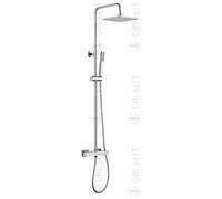Colonna Doccia DAMAST LAURA Set Miscelat. Termostat. Soffione Quadro e doccetta