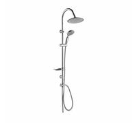 Colonna Doccia DAMAST Nature TONDA Set Soffione doccetta e portasapone Saliscend