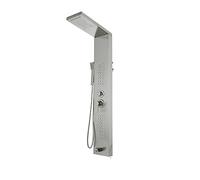 Colonna Doccia, Di pannelli doccia con luce a LED ， Rubinetto for doccia a pioggia a cascata ， Doccia con tti massaggianti SPA Vasca da bagno con bidet Rubinetti for vasca da bagno(Polishing Silver)