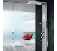 COLONNA DOCCIA IDROMASSAGGIO HAFRO BRIDGE PLUS PANNELLO DOCCIA TERMOSTATICA INOX
