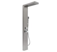 Colonna Doccia Idromassaggio Pannello Doccia Set in 304 Acciaio Inox con doccetta doccia idromassaggio doccia a cascata e doccia a pioggia (15 * 47 * 130 cm (acciaio inossidabile))