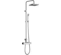 Colonna Doccia in Acciaio Cromato Fissa con Doccia e Doccetta Modello LEVEL PLUS - Paffoni