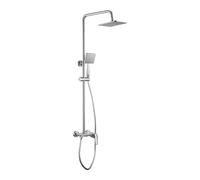 Colonna doccia miscelatore Idrostile lusso 12-15 l/min 200x200 mm cromo Cromo