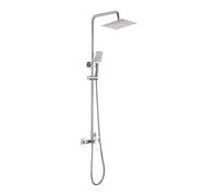 Colonna doccia miscelatore Idrostile doccia pioggia sottile 250x250 mm cromo Cromo