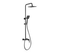 Colonna doccia miscelatore Idrostile rivestimento Nero opaco 200x200 mm Nero opaco