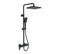 Colonna doccia miscelatore Idrostile supporto orientabile 190x280 mm nero Nero