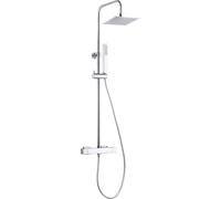 Colonna doccia miscelatore termostatico Idrostile regolabile 200x200 mm cromo Cromo